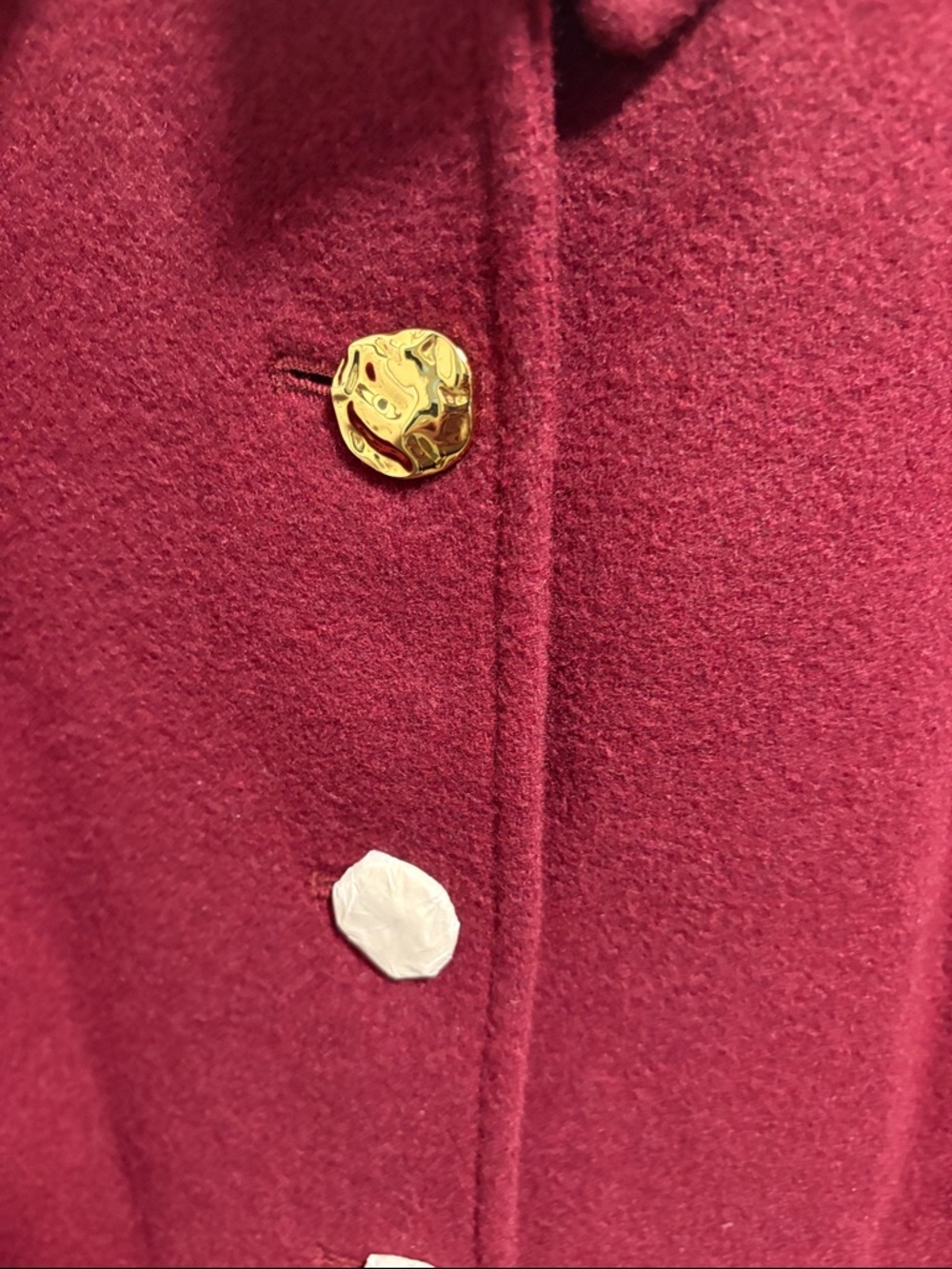 J. Crew Deep Berry Wool Button Jacket - Picture 3 of 9